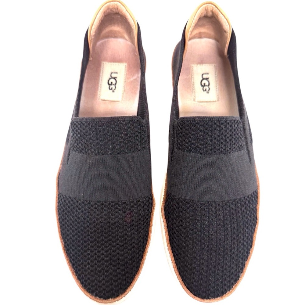 UGG Alameda Sammy Women’s Sneakers/Loafers Black Knit Slip-Ons US-9/EU-40 EUC - Picture 7 of 13